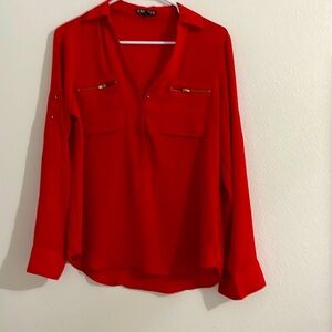 Express blouse color red